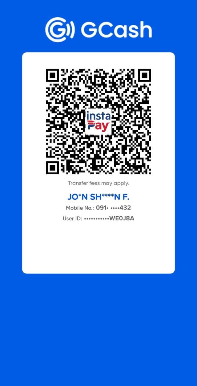 QR Code where you can send your donations via Gcash